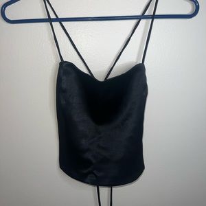 Black crop cami